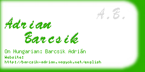adrian barcsik business card